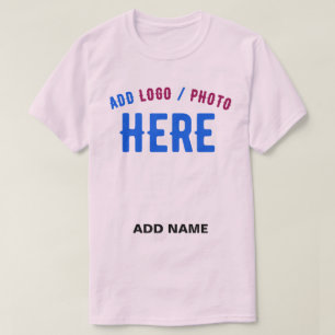 CAMISETA PERSONALIZADO MODERNO ELEGANTE PALE PINK VERIFICAD