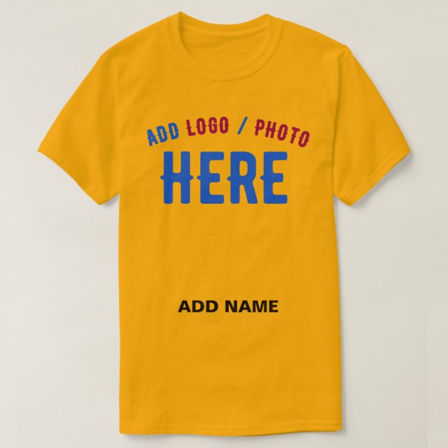CAMISETA PERSONALIZADO MODERNO ESTILO ORO AMARILLO VERIFICA (Diseño del anverso)
