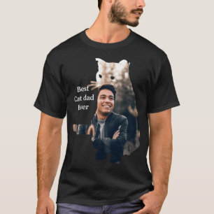 Camiseta Personalizado moderno lindo gato plantilla de foto