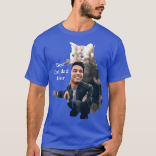 Camiseta Personalizado moderno lindo gato plantilla de foto
