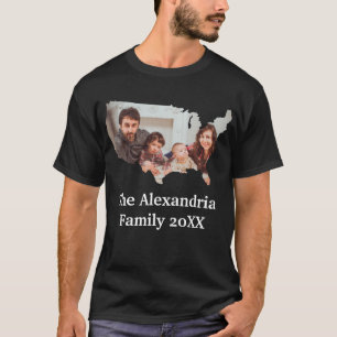 Camiseta Personalizado moderno mapa de estados unidos foto