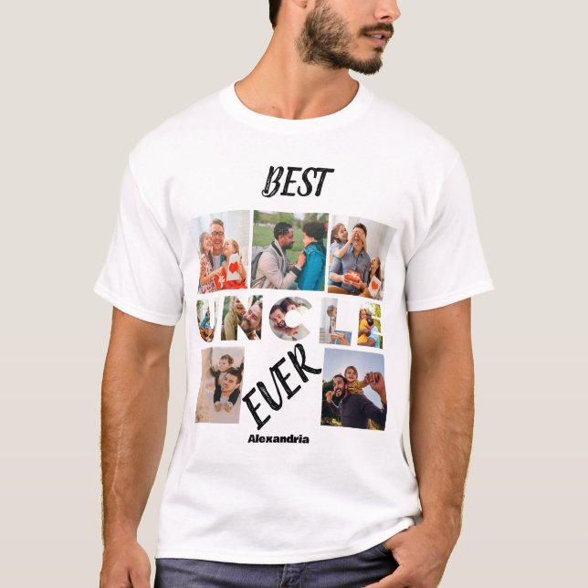 Camiseta Personalizado moderno mejor tío cada 10 Collages d (Anverso)