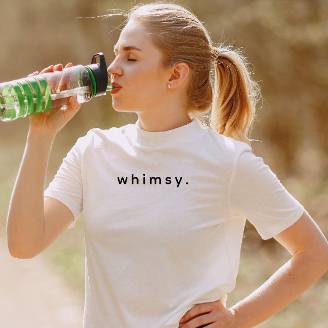Camiseta Personalizado moderno Whimsy Textos Negro (Modern customize whimsy t-shirt)
