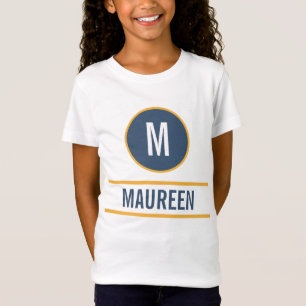 Camiseta Personalizado monograma plantilla de texto T-Shirt