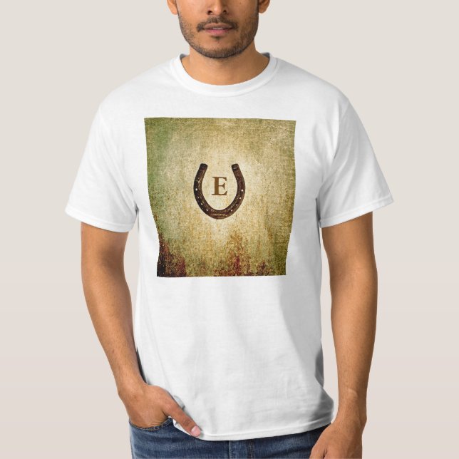 Camiseta Personalizado monogramado de herradura (Anverso)