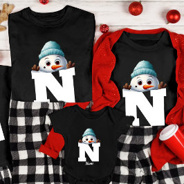 Camiseta Personalizado Monogramado de Navidades familiares