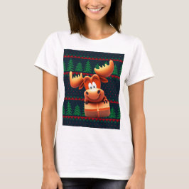 Camiseta Personalizado Moose con Navidades regalando camise