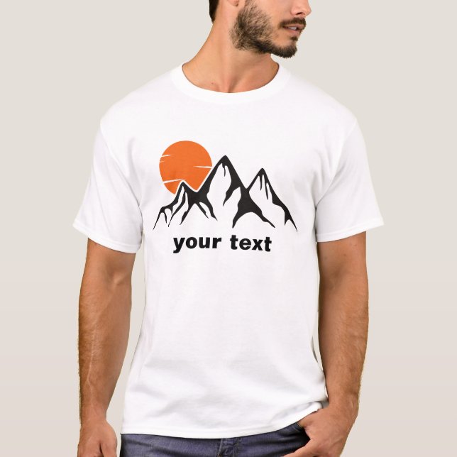 Camiseta Personalizado Mountain Sunset (Anverso)