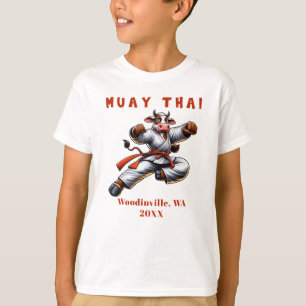 Camiseta Personalizado Muay Thai Martial Arts Location Nomb
