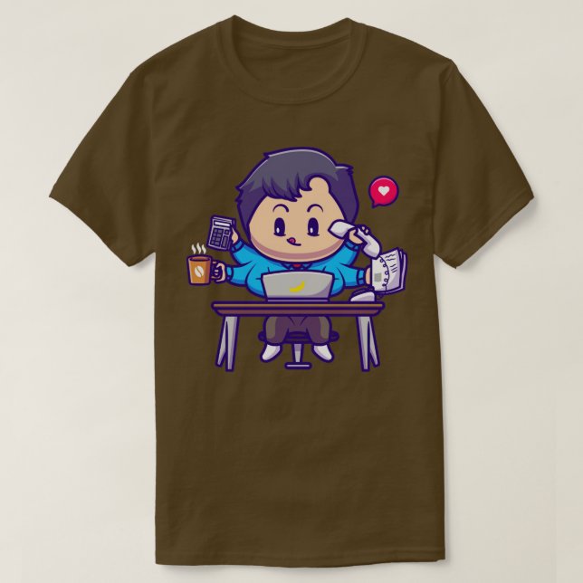 Camiseta Personalizado multitarea de Cute Boy (Diseño del anverso)