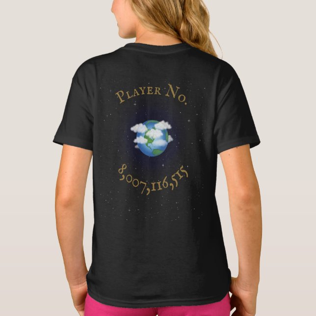 Camiseta personalizado Mundial de Población "Juego para el  (Reverso)