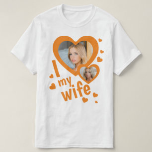 Camiseta Personalizado naranja Amo a mi esposa significa ca