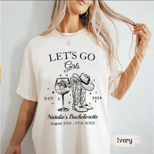 Camiseta Personalizado Nashville Bachelorette Party Let's G