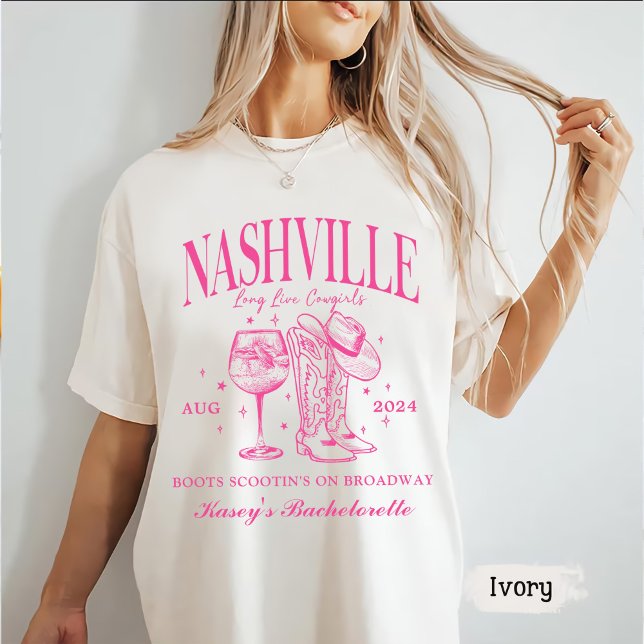 Camiseta Personalizado Nashville Bachelorette Rodeo Cocktai (Subido por el creador)