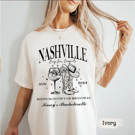 Camiseta Personalizado Nashville Bachelorette Rodeo Cocktai