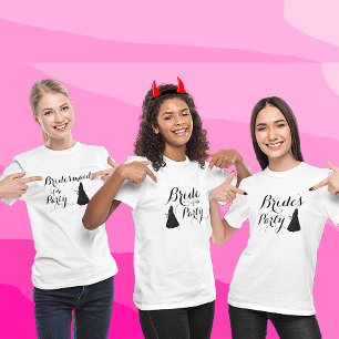 Camiseta Personalizado Naughty Batchelorette Bridesmaid, Fi