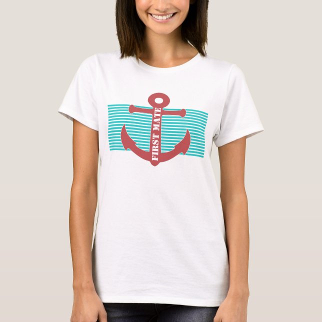 Camiseta Personalizado náutico elegante del ancla (Anverso)
