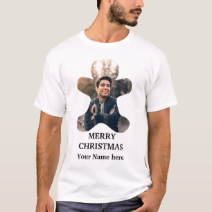 Camiseta Personalizado Navidades modernos foto del hombre d