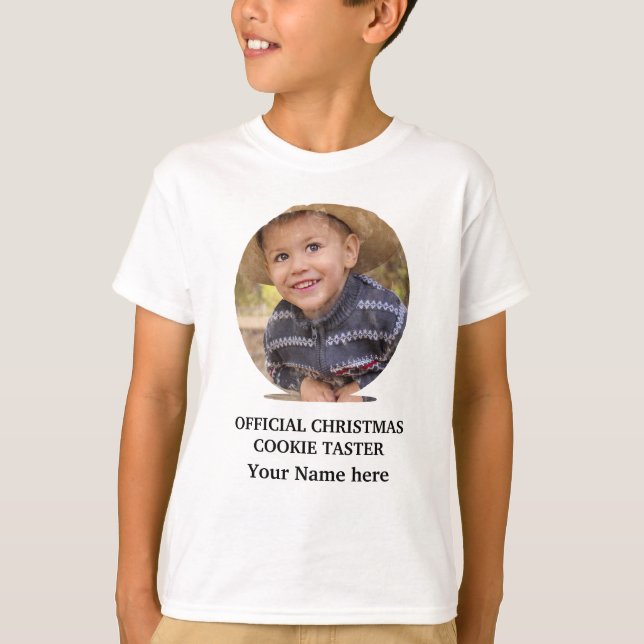 Camiseta Personalizado Navidades modernos plantilla de foto (Anverso)