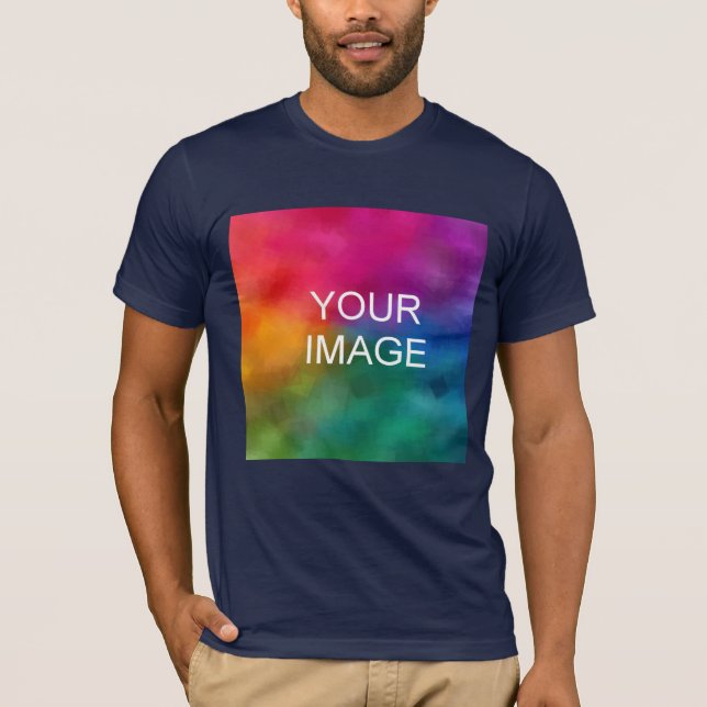 Camiseta Personalizado Navy Blue Añadir imagen personalizad (Anverso)
