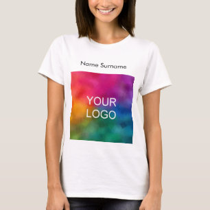Camiseta Personalizado Negocios Su Logotipo Aquí Mujeres Em