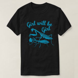 Camiseta Personalizado negrita de Blue Mantis con "Chica se