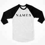 Camiseta Personalizado negro simple Añadir su nombre elegan<br><div class="desc">Simple Personalizado Negro Añade tu nombre de diseño elegante para cualquiera.</div>