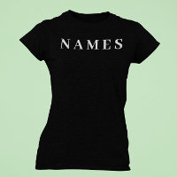 Personalizado negro simple Añadir su nombre elegan