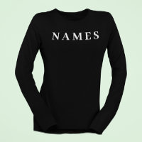 Personalizado negro simple Añadir su nombre elegan