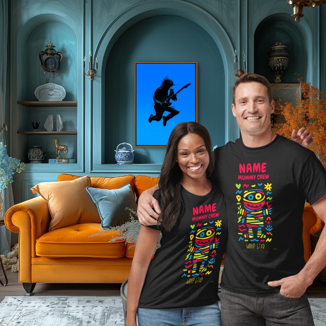 Camiseta Personalizado Neon Mummy Pop Art | Halloween de la (Subido por el creador)