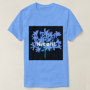 Camiseta Personalizado Nice Textos Carolina Color azul T-Sh