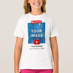 Camiseta Personalizado Nombre de canal de Youtube Niños bla