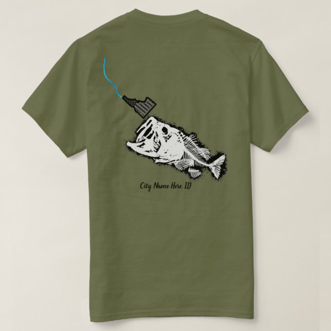 CAMISETA PERSONALIZADO NOMBRE DE CIUDAD UN PATRIOTA DE IDEN (Reverso del diseño)