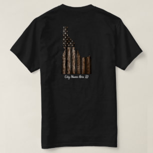 CAMISETA PERSONALIZADO - NOMBRE DE LA CIUDAD - IDAHO PATRIO
