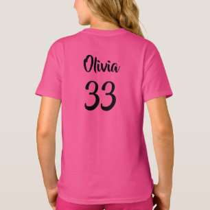 Camiseta Personalizado Nombre Deportivo Número de Chicas Ca