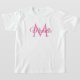 Camiseta Personalizado Nombre Monograma Chicas Blanco Y Ros (Laydown)
