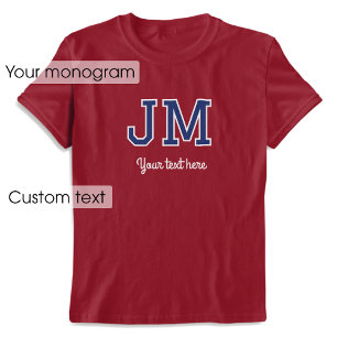 Camiseta Personalizado Nombre Monogramado Texto Gráfico de 