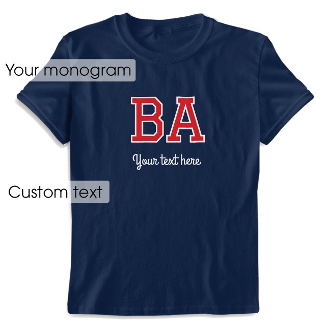 Camiseta Personalizado Nombre Monogramado Texto Gráfico de  (Subido por el creador)