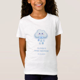 Camiseta Personalizado nublado de nubes blancas nueve bebé