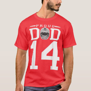 Camiseta Personalizado número 14 Fútbol Orgulloso papá pers