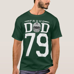 Camiseta Personalizado número 79 Fútbol Orgulloso Papá Pers