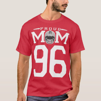 Camiseta Personalizado número 96 Orgullosa madre de fútbol 