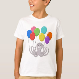 Camiseta Personalizado Octopus Colorful Balloons Niños