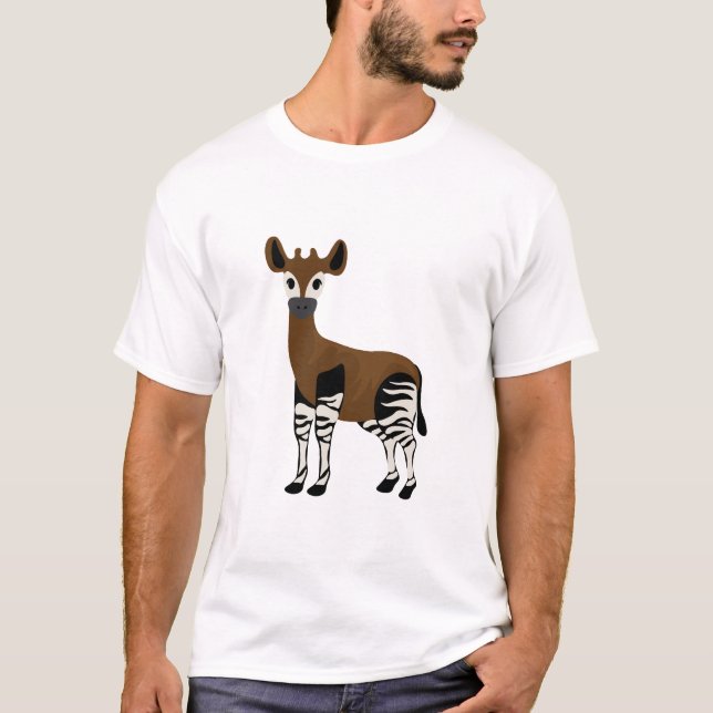 Camiseta Personalizado Okapi, animal Majestic Okapi, amante (Anverso)