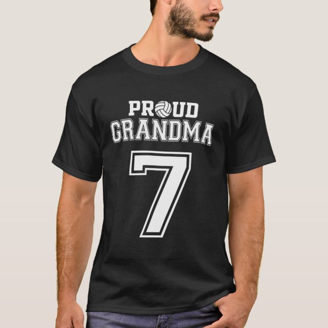 Camiseta Personalizado Orgullosa Abuela Número 7 Personali (Anverso)