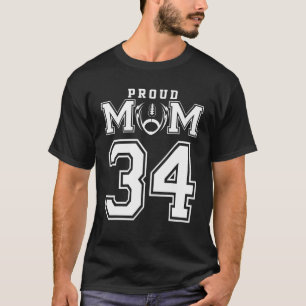 Camiseta Personalizado Orgullosa Madre número 34 Personaliz
