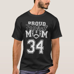 Camiseta Personalizado Orgullosa Madre número 34 W personal