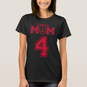 Camiseta Personalizado Orgullosa Madre Número 4 R Personali