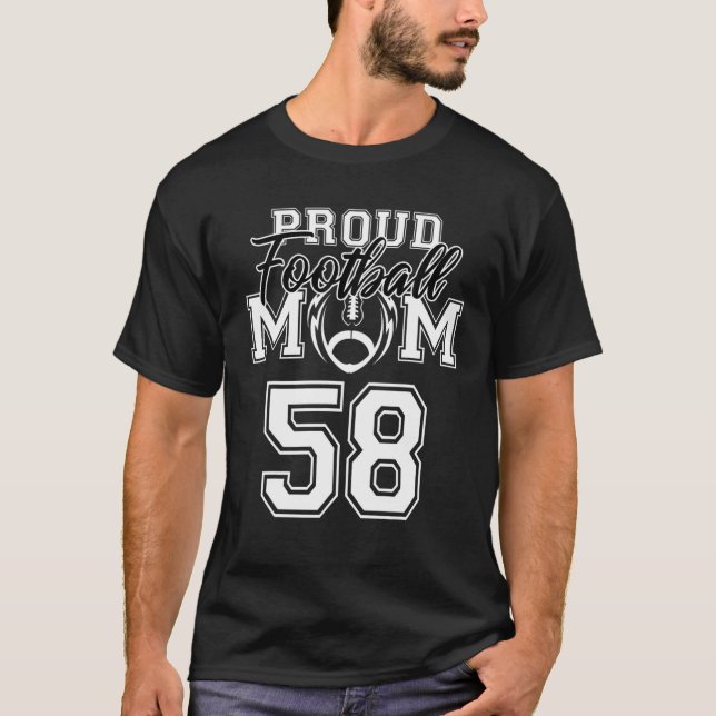 Camiseta Personalizado Orgullosa Madre número 58 W personal (Anverso)