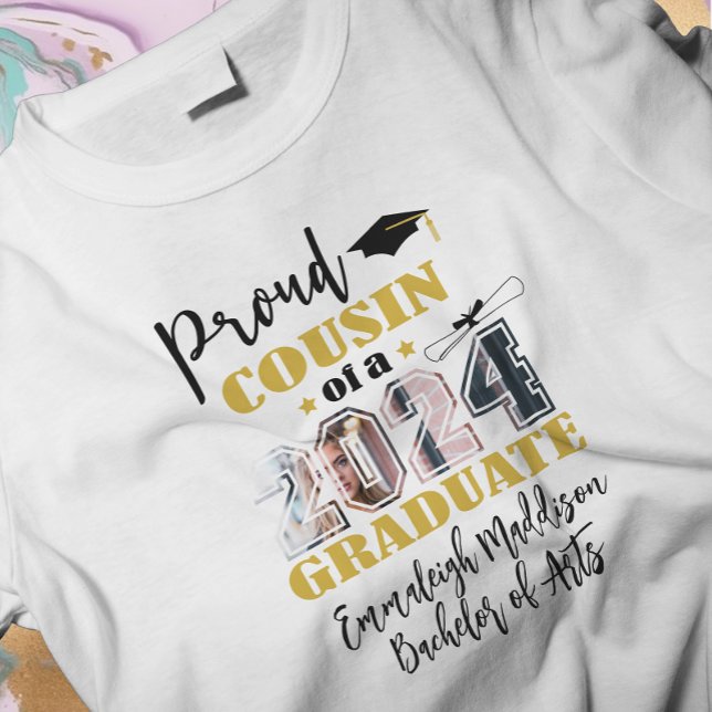 Camiseta Personalizado Orgullosa Primo - Foto De Graduada 2 (Subido por el creador)